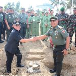 Peletakan Batu Pertama Pembangunan Pos Koramil Oleh Pangdam XIV Hasanuddin