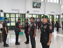 Danrem 142/Tatag Pimpin Acara Penerimaan Tugas dan Tanggung Jawab Pejabat Baru