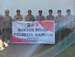 Polsek Kalukku Polresta Mamuju Gelar Baksos Religi Sambut Hari Bhayangkara ke-79 dengan Bersihkan Masjid
