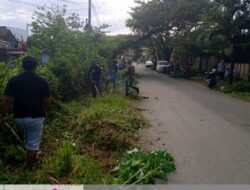 Babinsa Koramil 1418-01/Mamuju Gelar Karya Bakti Pembersihan Jalan, Wujudkan Kota Mamuju yang Bersih dan Nyaman
