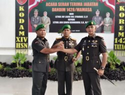 Danrem 142/Tatag Pimpin Serah Terima Jabatan Dandim 1428/Mamasa